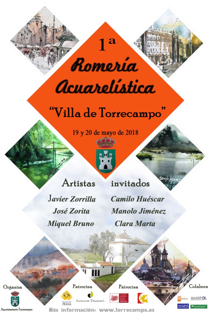Un cartel de la I Romería Acuarelística de Torrecampo