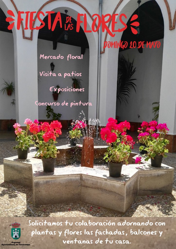Cartel de la Fiesta de las Flores en Torrecampo